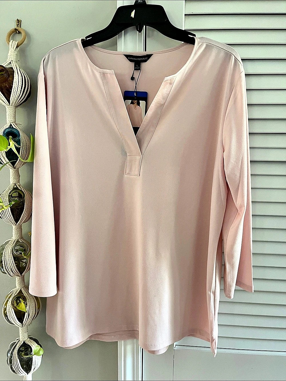 Banana Republic Pink Long Sleeve Tunic Size Large NWT